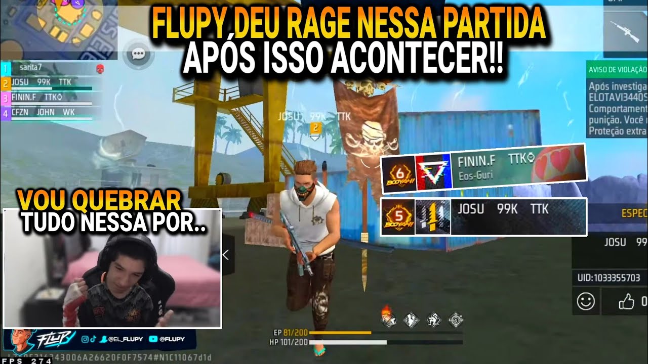 NUNCA FARPE O FLUPY.87!! ESSES DOIS TIKT0KERS FARPARAM O FLUPY E SE DERAM MUITO MAL!! FREE FIRE