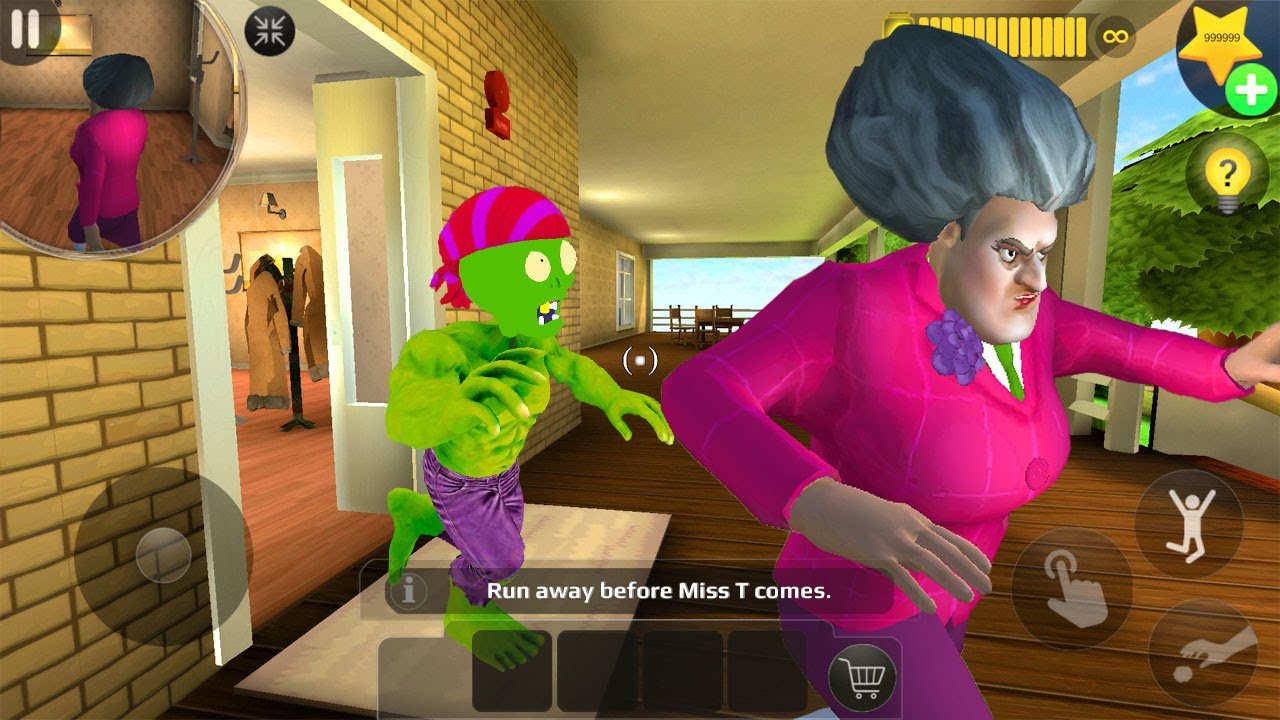 Scary Teacher 3D -zombie new update enter in miss t house