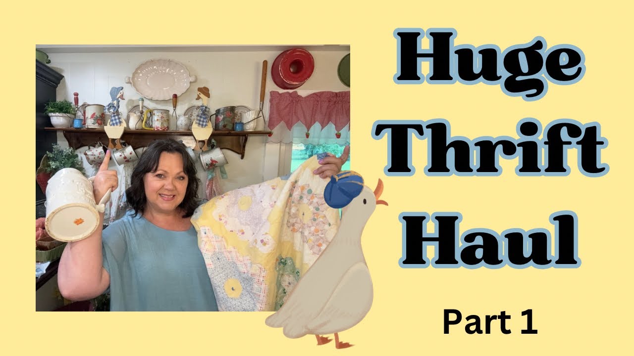 Huge Thrift Haul part 1 #vintage #thrifteddecor #countrydecor