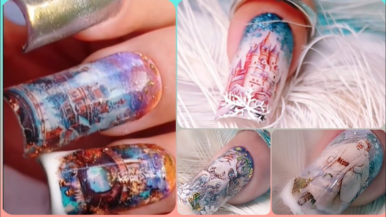 🏰Castle Nail art🏰 tutorial 💅😘😘#nails #nailart #naildesign 