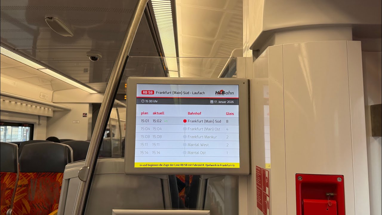 Regionalbahn Linie RB58 nach Laufach von Frankfurt Süd nach Aschaffenburg - Teil 2 bis Aschaffenburg
