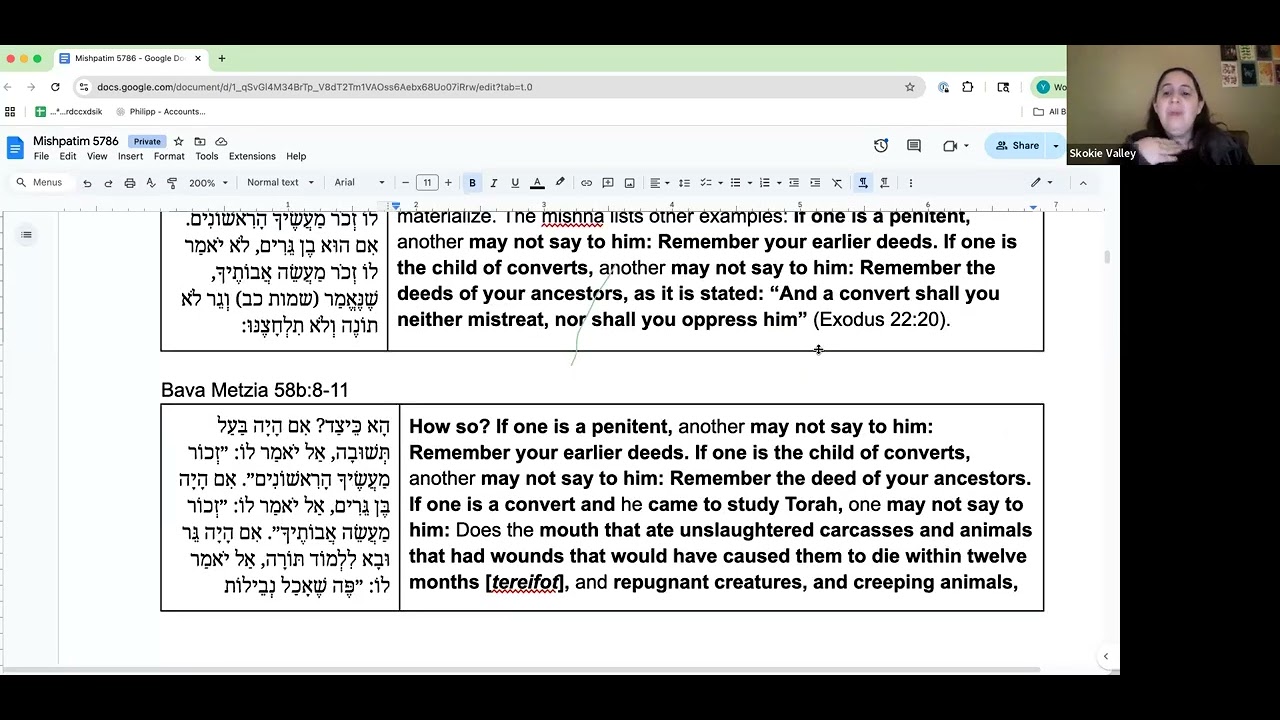 Parsha Shiur with Rabbanit Yael - Mishpatim 5786 (Lo Toneh)