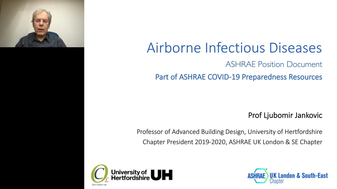 Airborne Infectious Disease | ASHRAE Position Document | ASHRAE UK London and South East