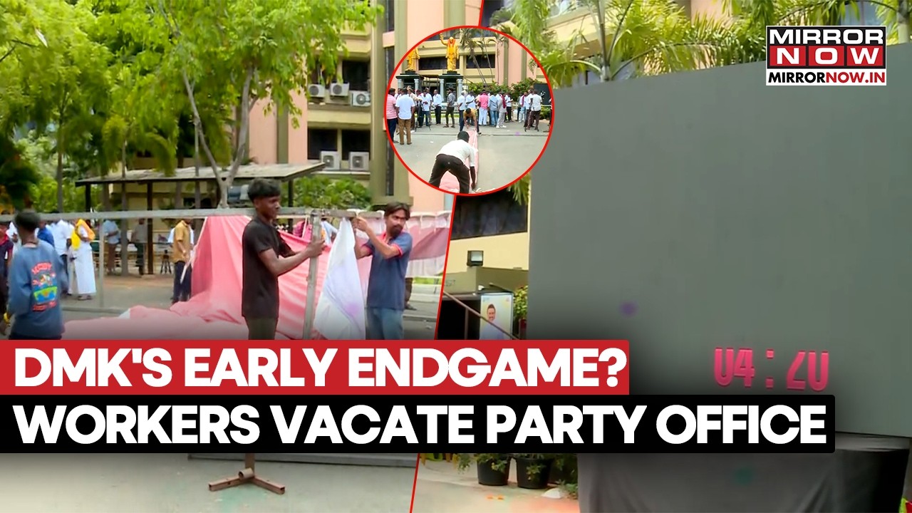 Tamil Nadu Polls Results 2026: DMK Workers Vacate Party Office After Vijay's TVK Leads In Trends