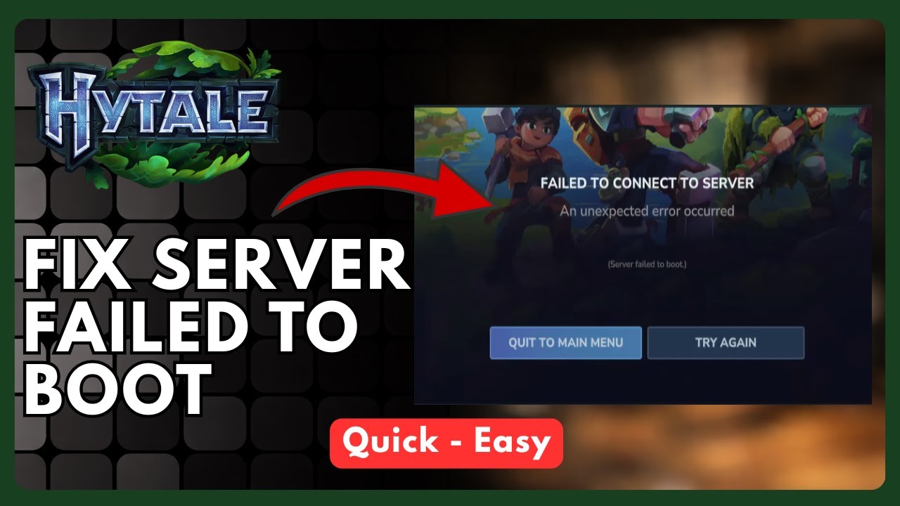 Hytale: How to Fix &ldquo;Server Failed to Boot&rdquo; Error