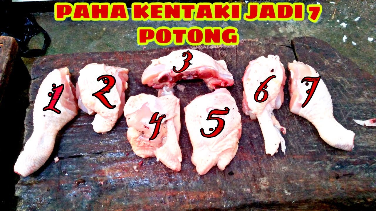 cara memotong paha ayam buat fried chicken jadi 7 potong