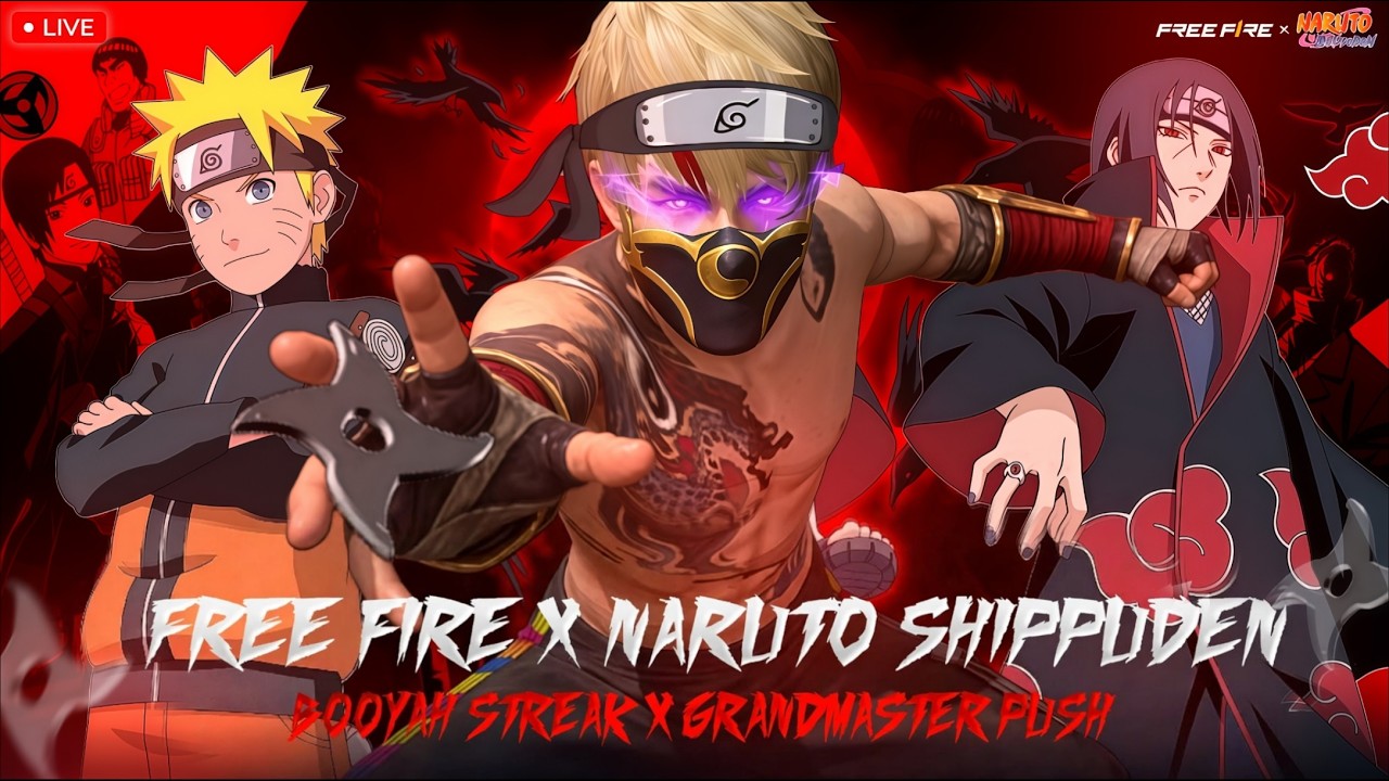 🔴 NARUTO UPDATE  | BOOYAH STREAK &times; RANK PUSHING 🔥| ff live tamil #ffkprasanth  #freefiremax
