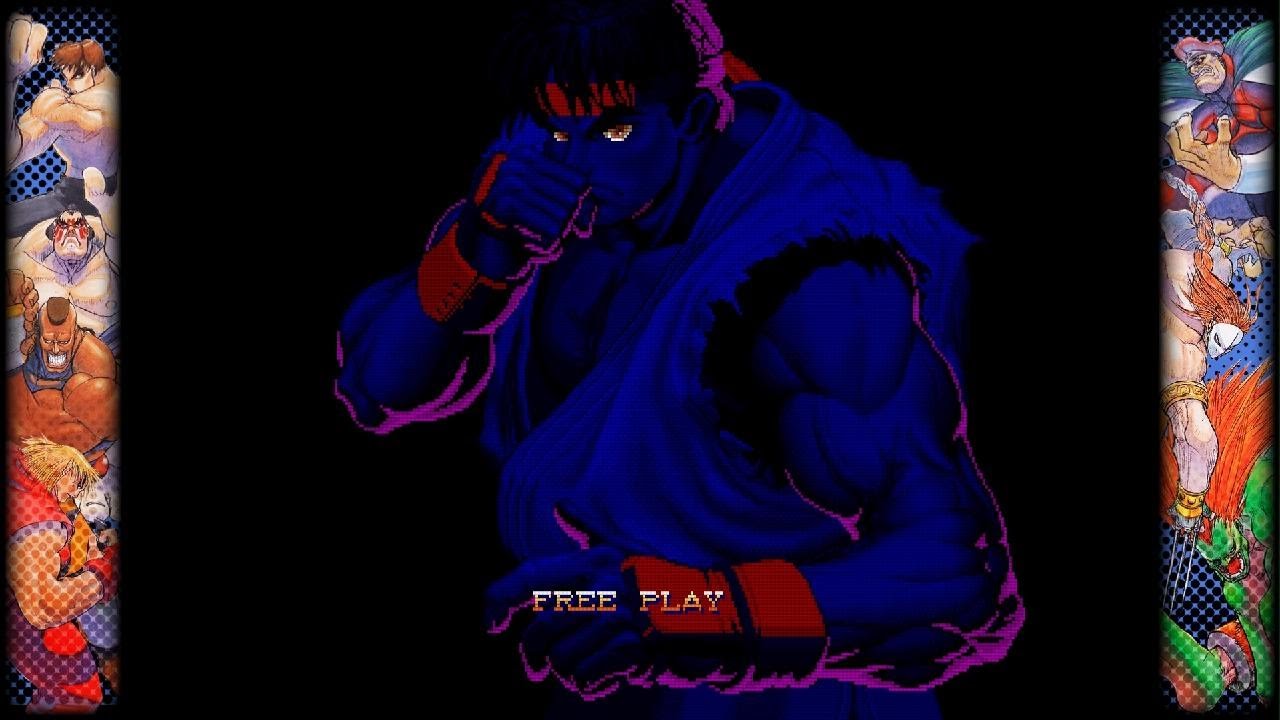 Taking it easy bc the AI is horrendous (Hyper Street Fighter II)
