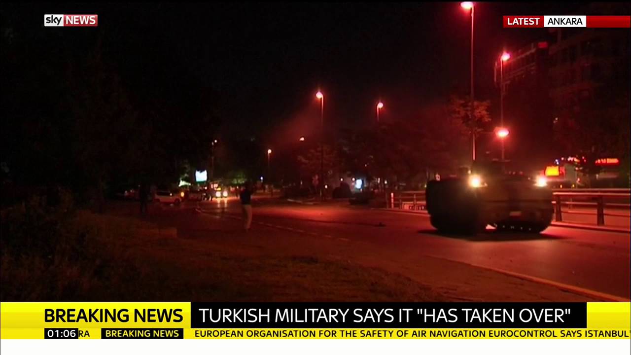Tanks Roll Through Streets Of Ankara