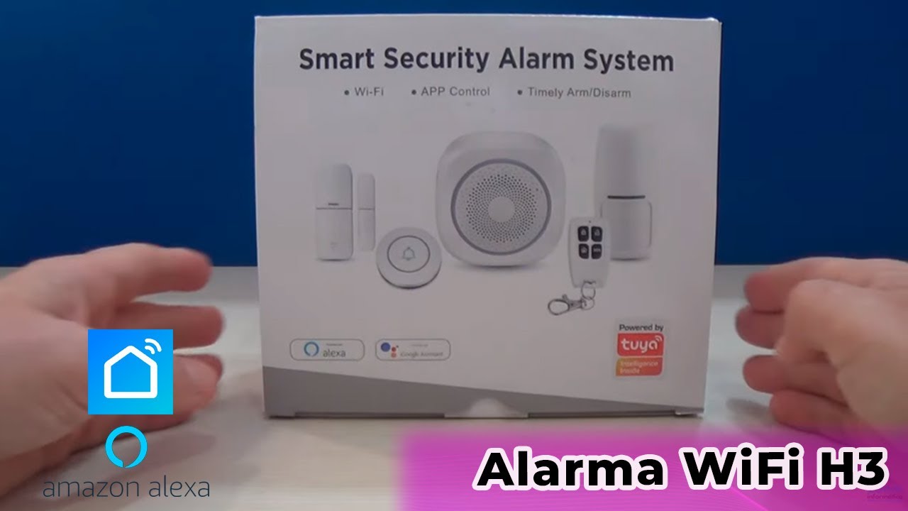 Alarma WiFi barata para casa con control desde teléfono móvil y compatible Amazon Alexa H3