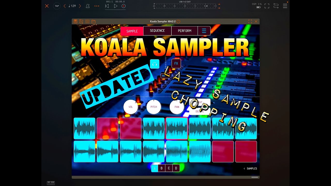 Koala Sampler &mdash; ОБНОВЛЕНО &mdash; Новый ленивый сэмплер для живого ввода &mdash; Учебное пособие &mdash; iPad и iPhone