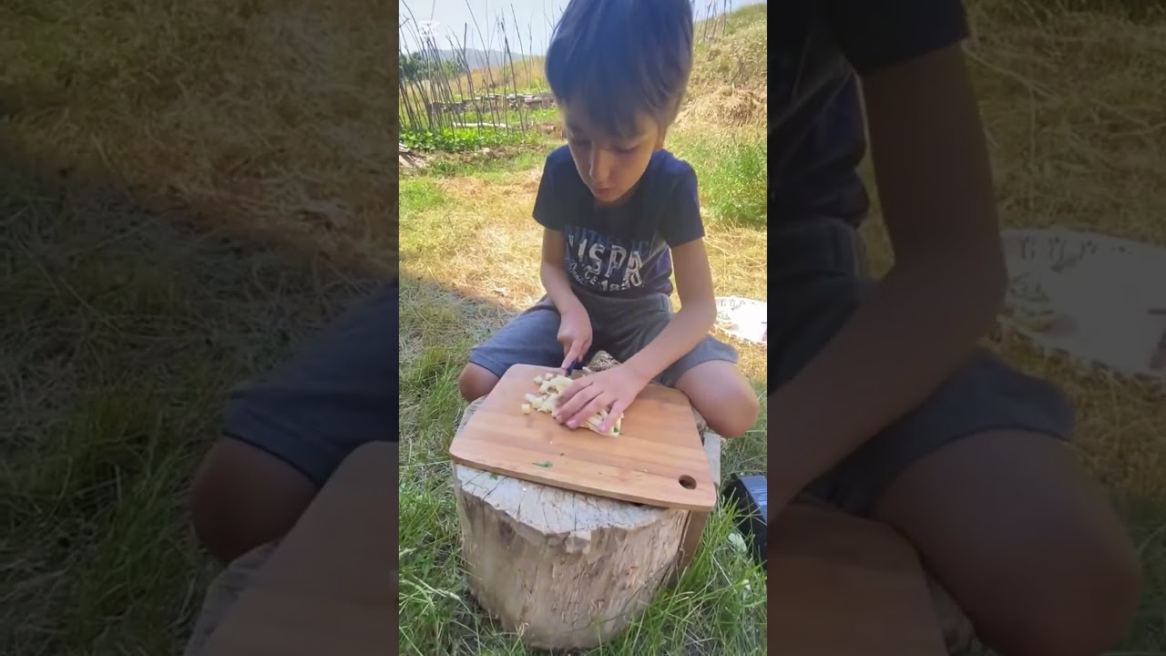 Hacılar köyünde doğal yapılmış karışık menemen 