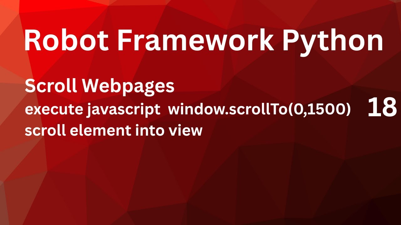 Как прокручивать веб-страницы/выполнять javascript window.scrollTo/прокручивать элемент в поле зр...