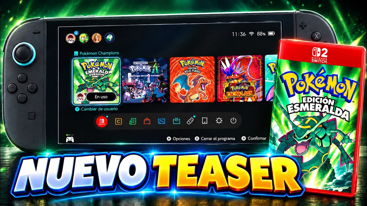 ⚠️ NUEVO TEASER de Pok&eacute;mon ESMERALDA en SWITCH 2? NOTICIAS POKEMON