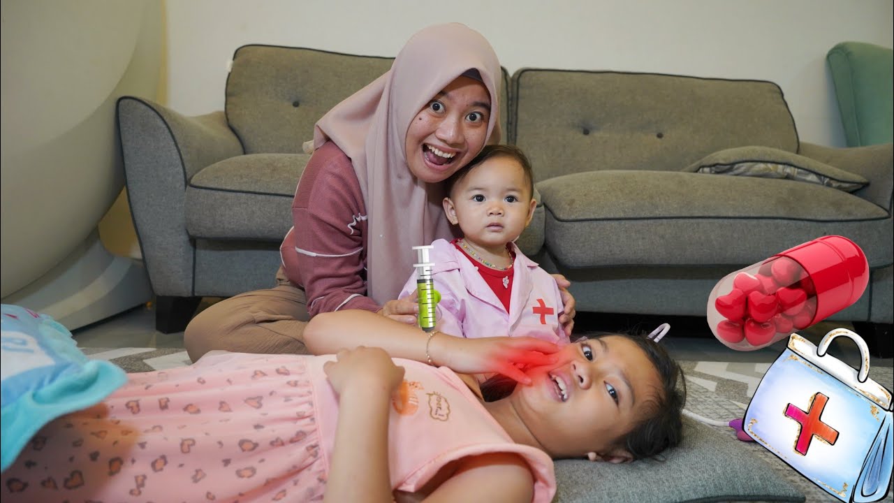SALSA SAKIT GIGI 🤢 DI HIBUR ADIK ARUMI JADI DOKTER | Salsa and family
