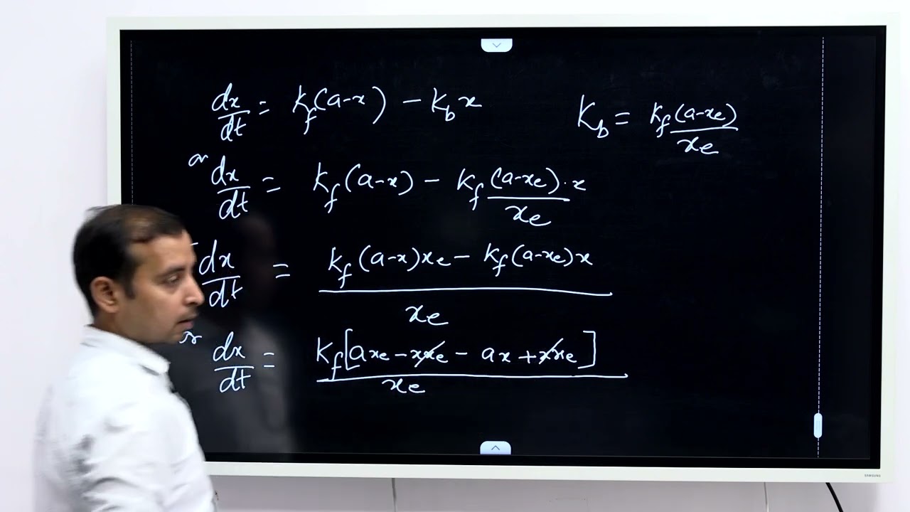 Kinetics of first order reversible reactions.