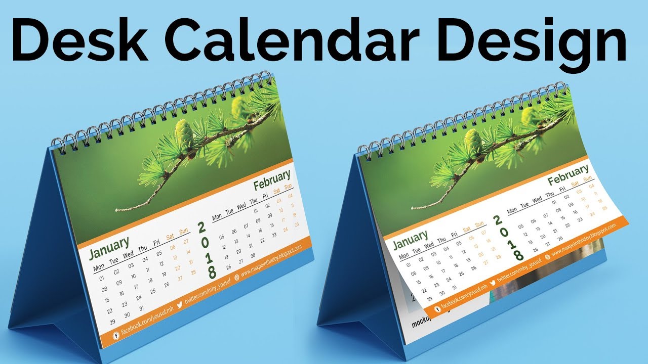 Calendar Design 2022 | How to Create a Desk Calendar in Photoshop Tutorial | #MH