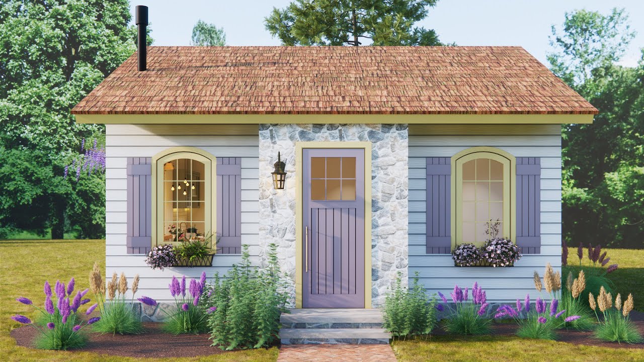 Cozy 490 Sqft Small House Design with a Beautiful Mix of Wood and Stone