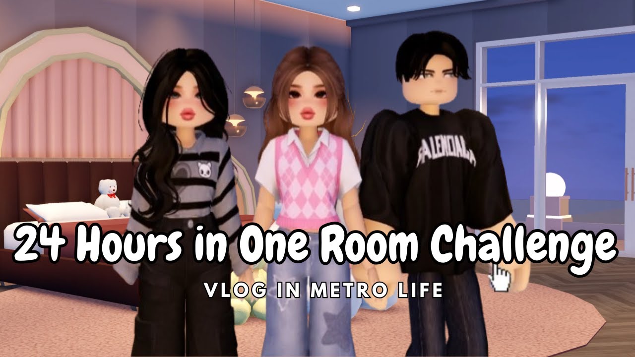 24 Hours in one room Challenge | Vlog in Metro Life | Life Inside Roblox