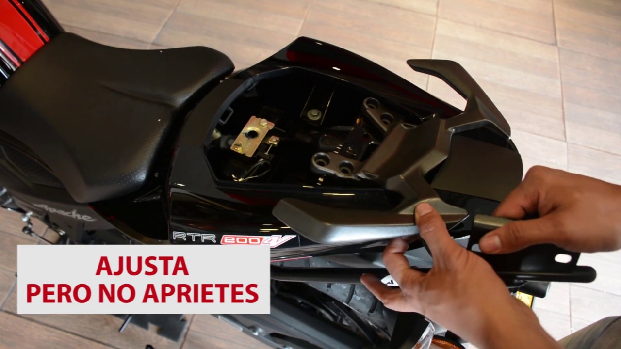 Instalación Parrilla para Maletero ( Apache RTR 200 4V )