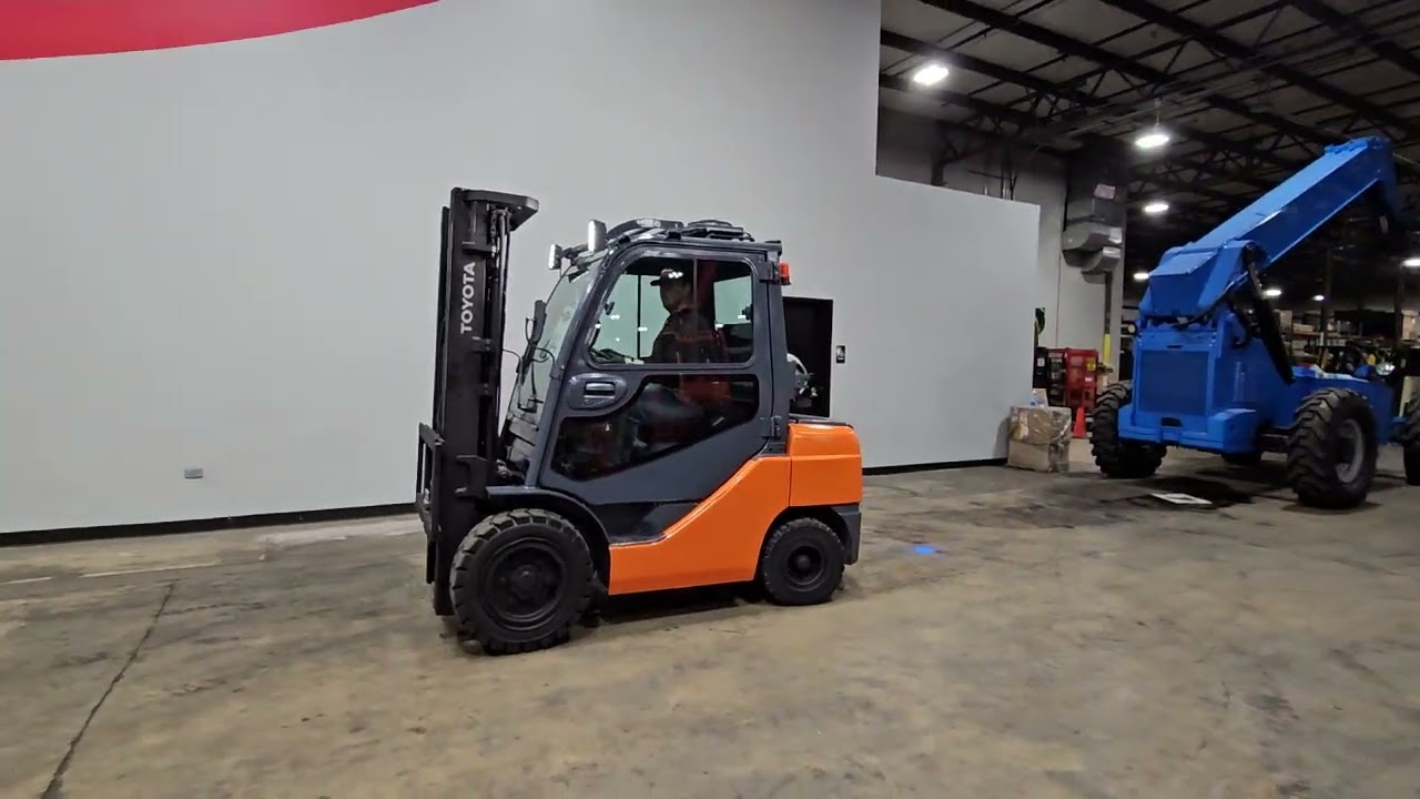 2018 TOYOTA 8FGU32 6,500 LBS PENUMATIC LPG FORKLIFT STK 16619
