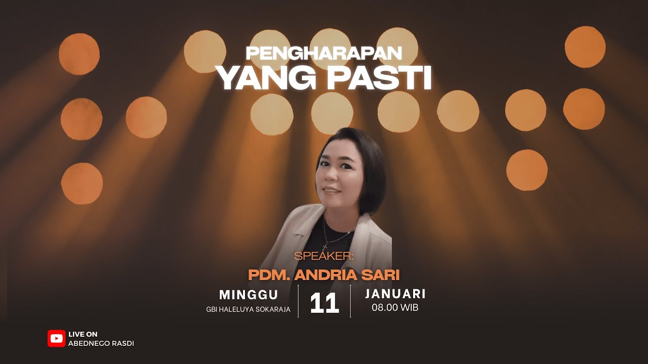Ibadah Raya | Pdm. Andria Sari | GBI Haleluya Sokaraja | Minggu, 11 Januari 2026