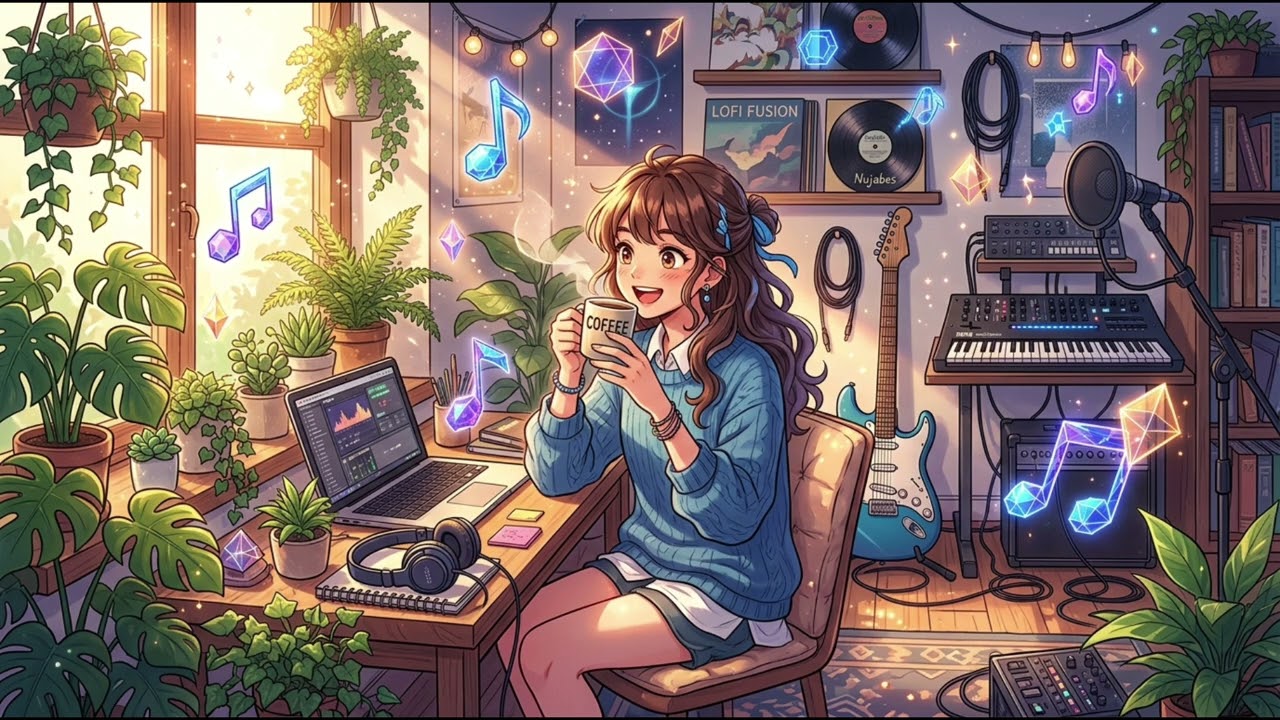 【朝のフュージョン】 デジタル・ブリーズ・フュージョン Smooth Fusion | 目覚めのコーヒーと爽快なグルーヴ。最高の一日を始める美少女の覚醒BGM