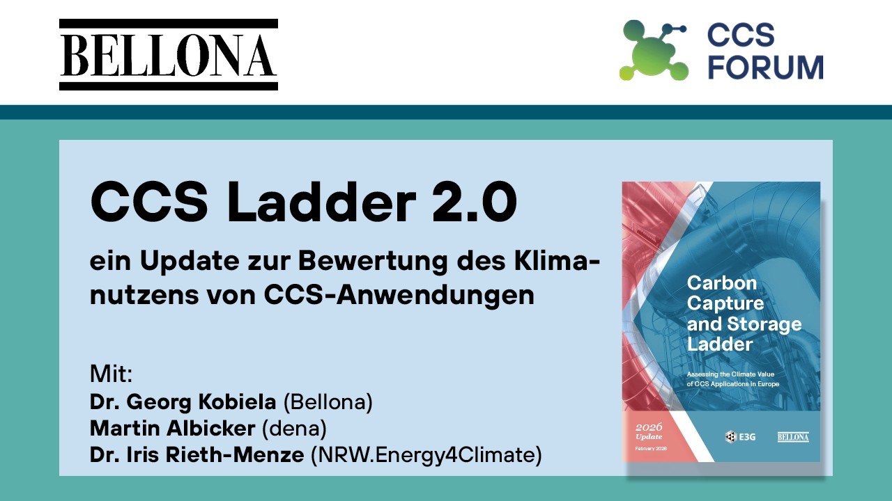 Die CCS Ladder 2.0 – ein Update zur Bewertung des Klimanutzens von CCS-Anwendungen