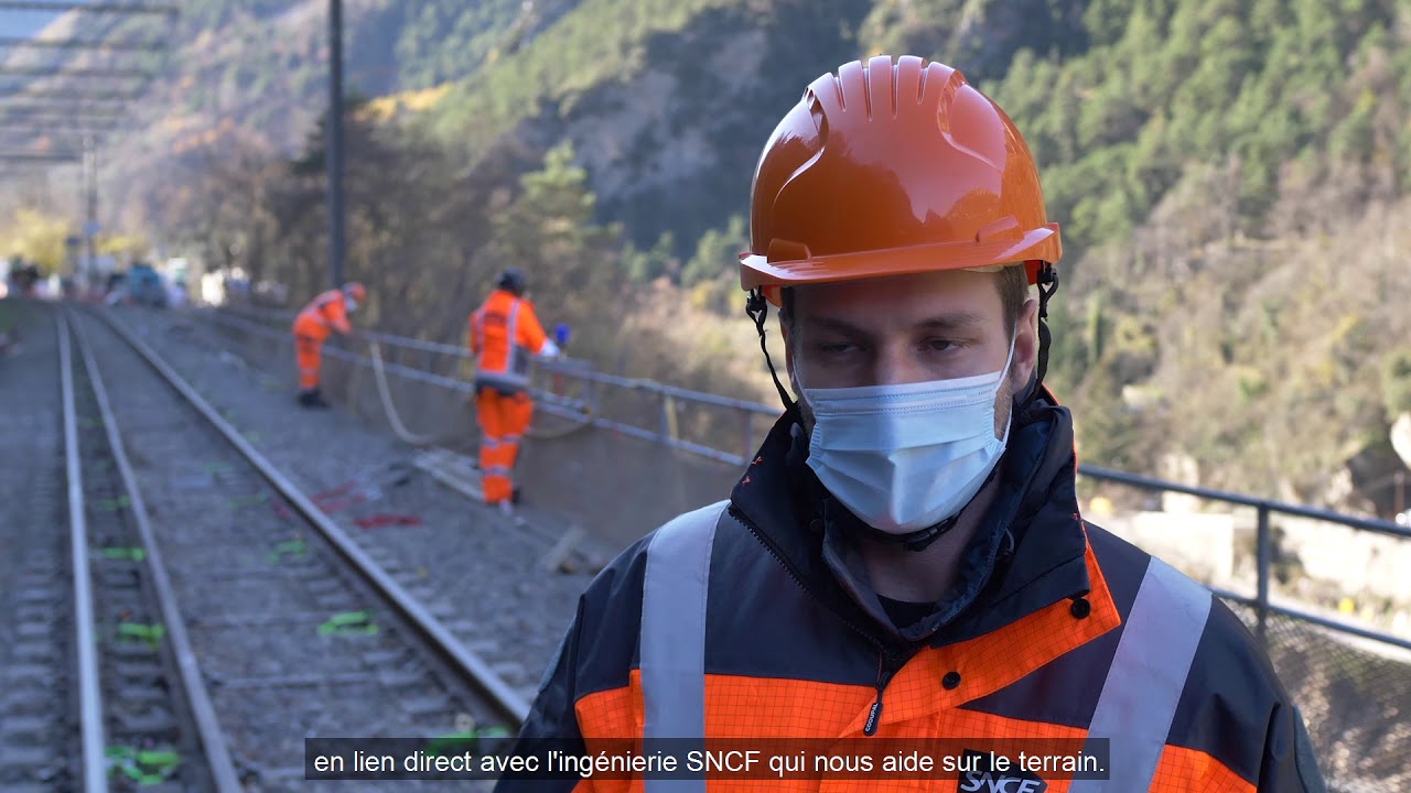 SNCF Réseau en Vallée de la Roya - Consolidation du mur à arcatures à Fontan