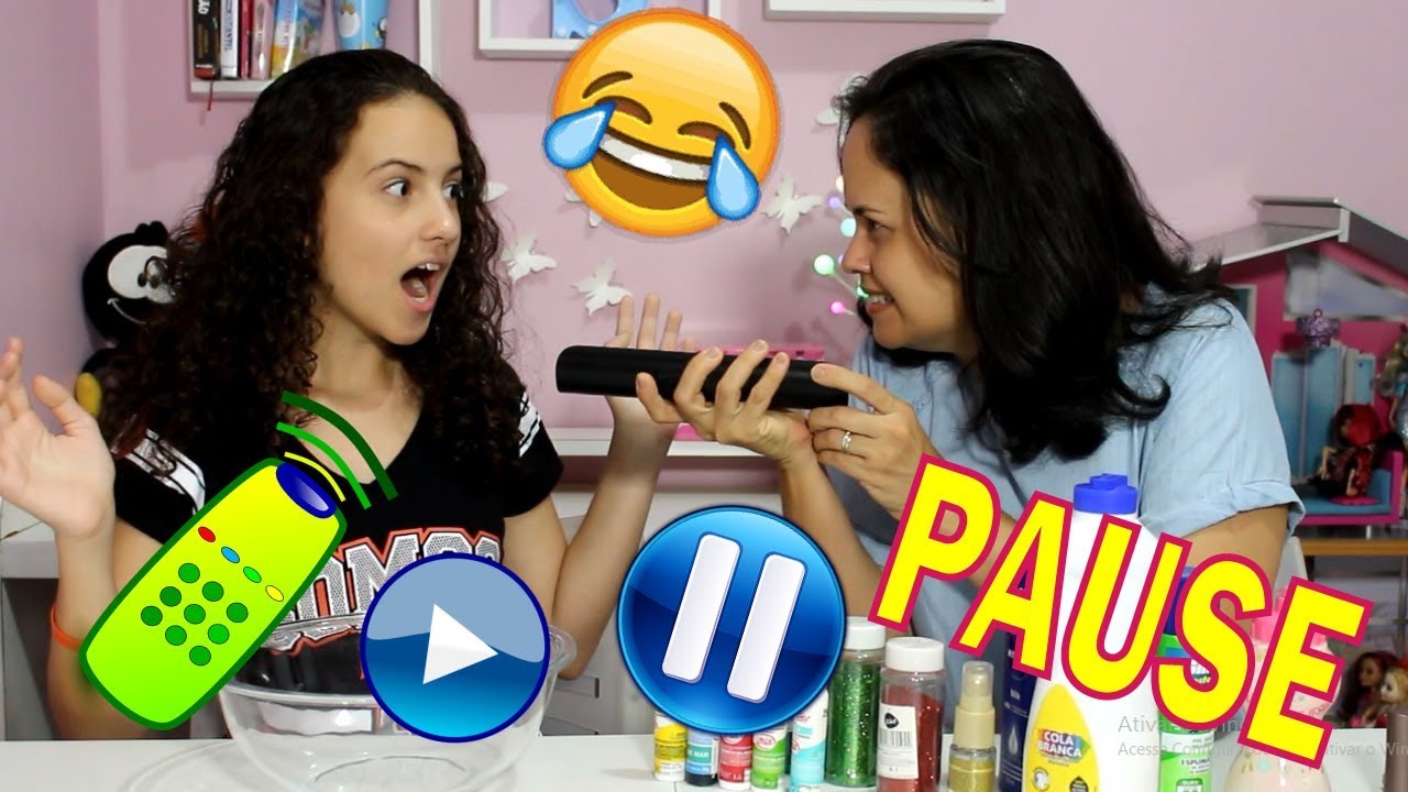 DESAFIO DO PAUSE FAZENDO SLIME (The Pause Challenge)
