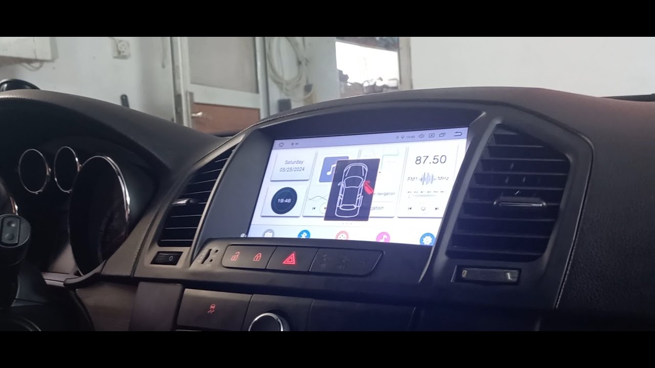 Instalación de Android Auto Radio con cámara de visión trasera en Opel Insignia