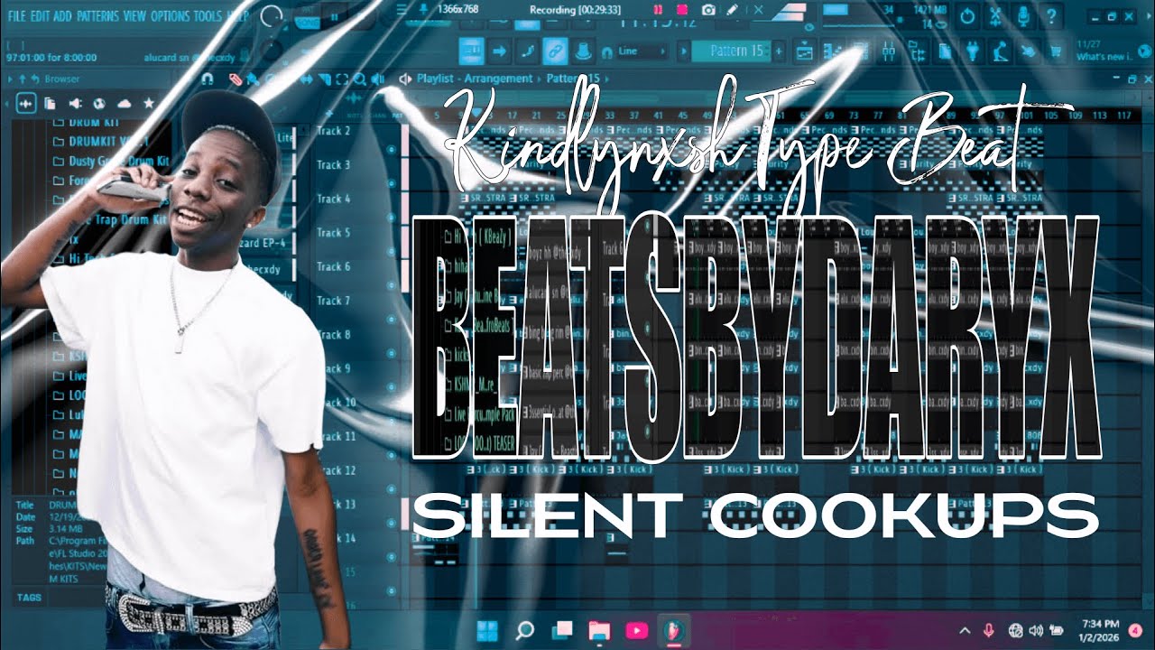 Making a beat for Kindlynxsh in FL Studio - Silent Cookups