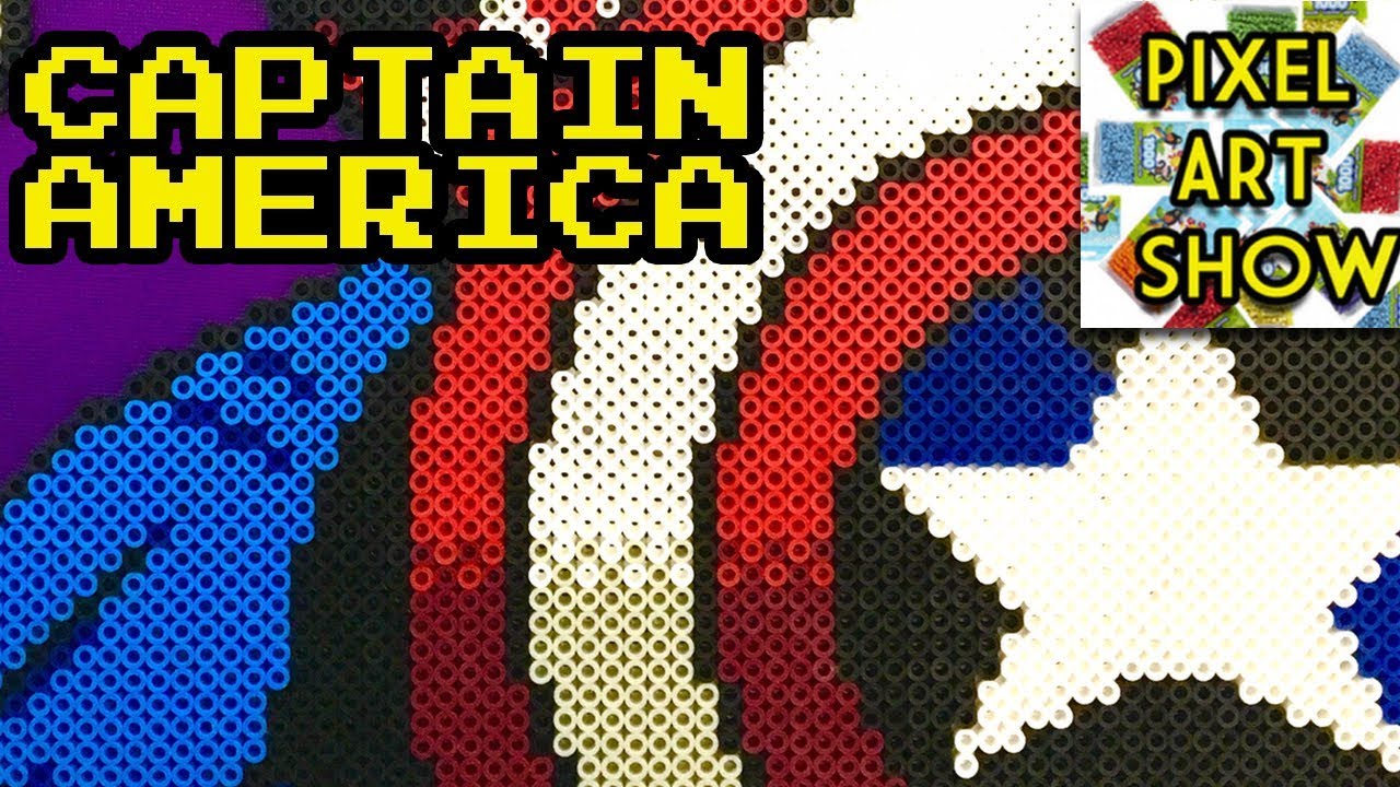 Perler Bead Captain America Project - Pixel Art Show