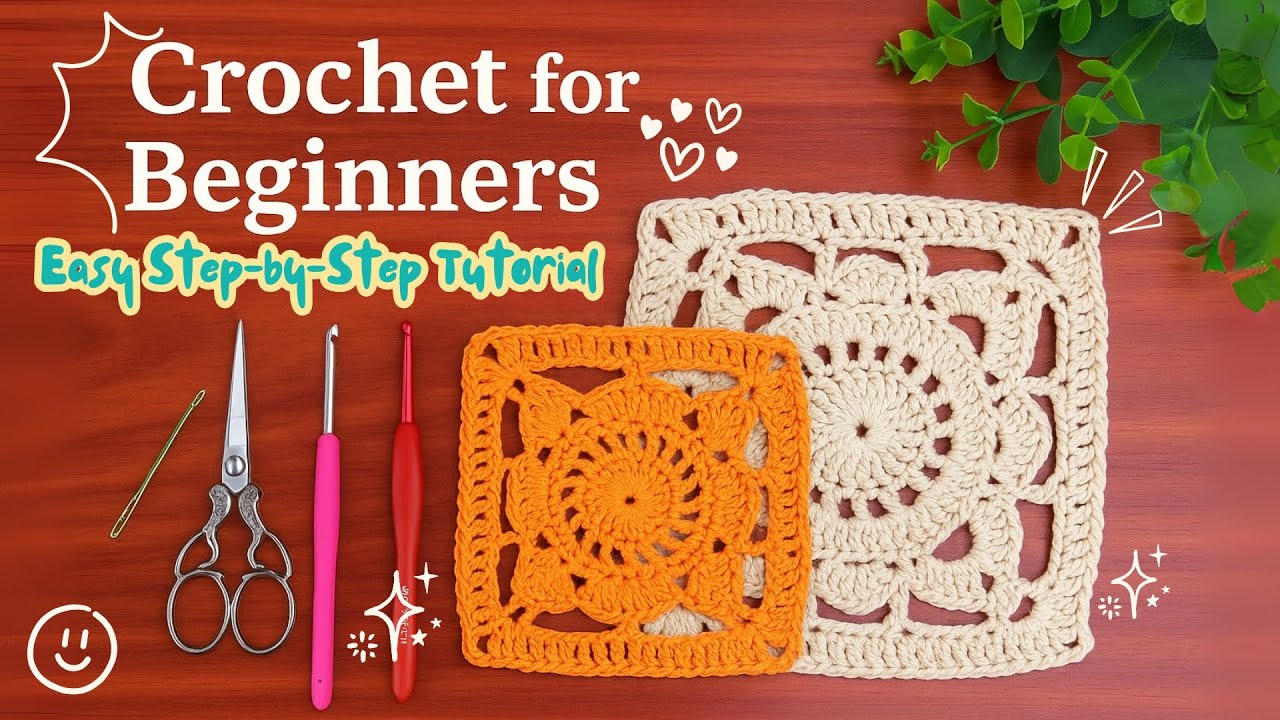 Свяжите сегодня свой первый granny square 🧶 Лёгкое пошаговое руководство для начинающих