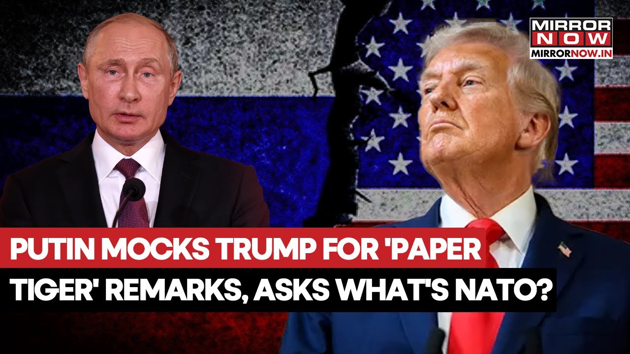 Путин высмеивает Трампа за высказывание о «бумажном тигре», критикует провокационную риторику и с...