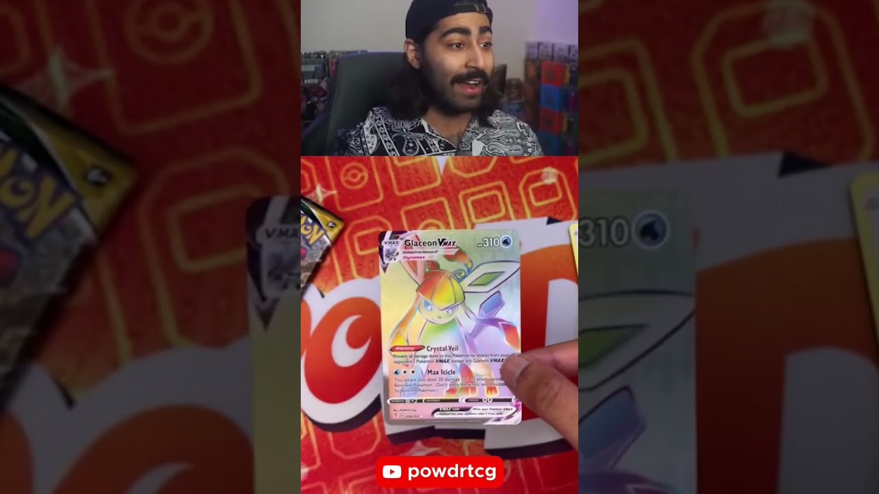 Rainbow Rare GLACEON Vmax Pokemon Card is ABSOLUTELY 🥶