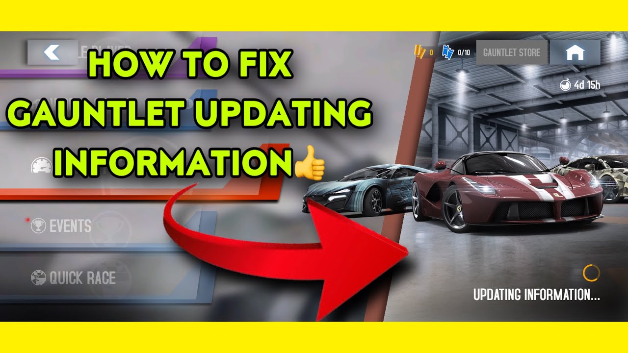 Asphalt 8, How to Fix Gauntlet Updating Information?? Must Watch 👍