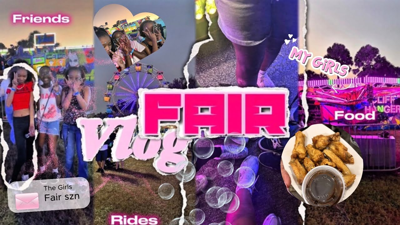 Fair Vlog ♡|Friends,Rides,Food,Pics,ect | Aniyah D