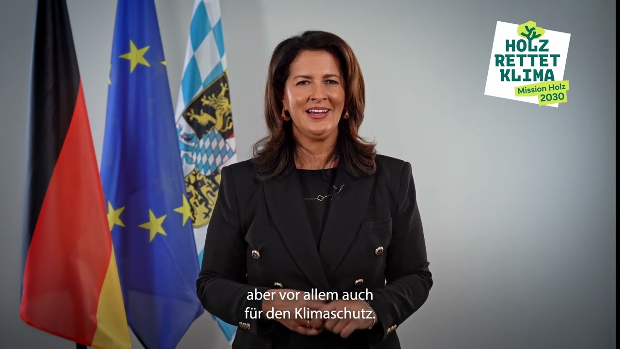 Michaela Kaniber &uuml;ber die CO2-Speicherfunktion von Holz