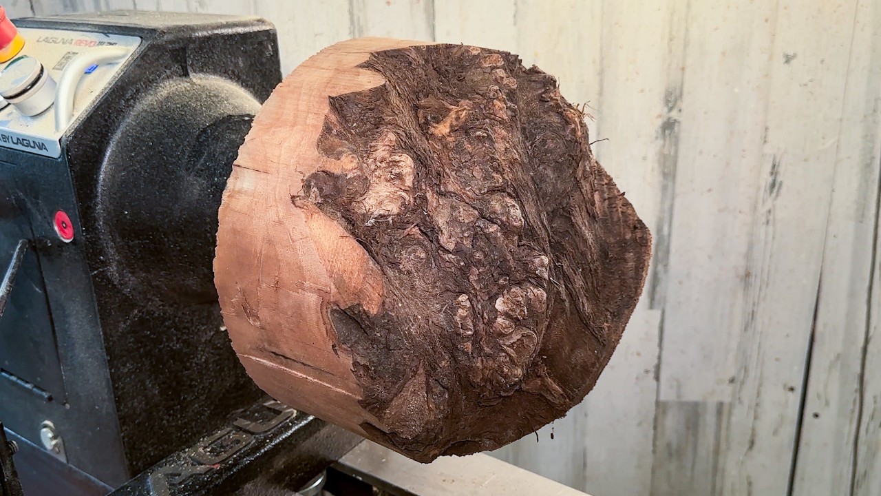 🌀 Woodturning - Crazy Walnut Burl Bowl!