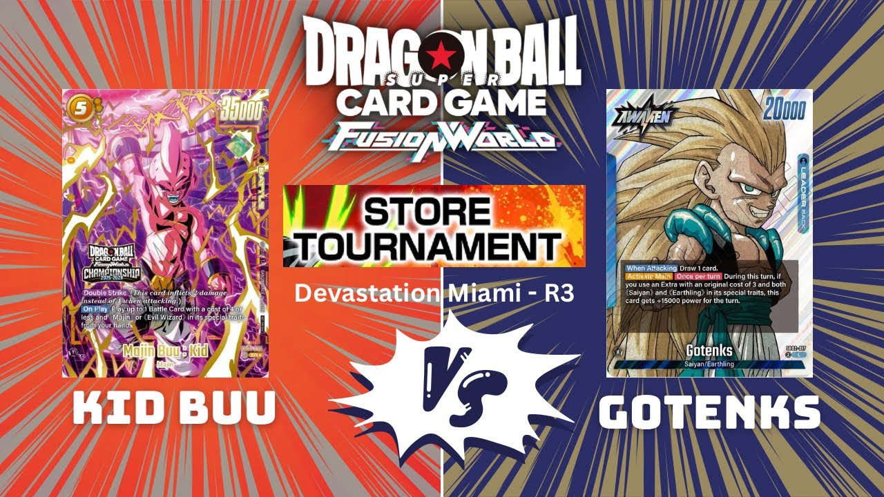 Кид Буу против Готенкса - Dragon Ball Fusion World Devastation Miami Locals R3 Post Ban / Restric...