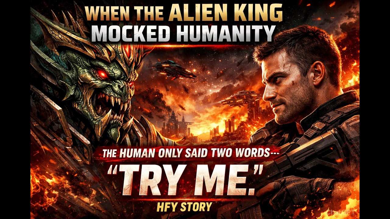 When the Alien King Mocked Humanity, the Human Only Said Two Words — “Try Me.” | HFY Story