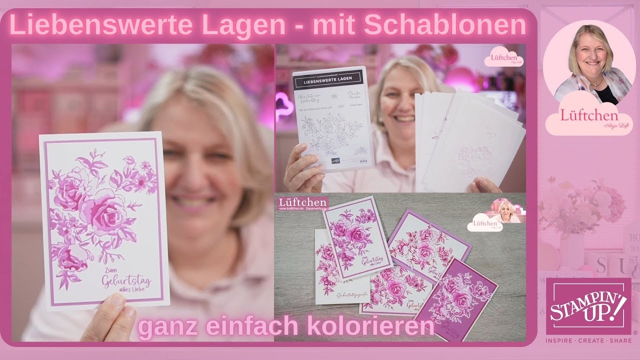 Einfach kolorieren mit Schablonen - Liebenswerte Lagen