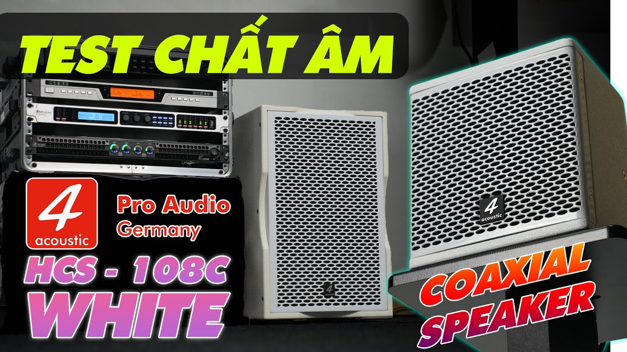[Sound Quality Test] 4Acoustic Coaxial Speaker HCS-108C White | High Performance - Compact Design