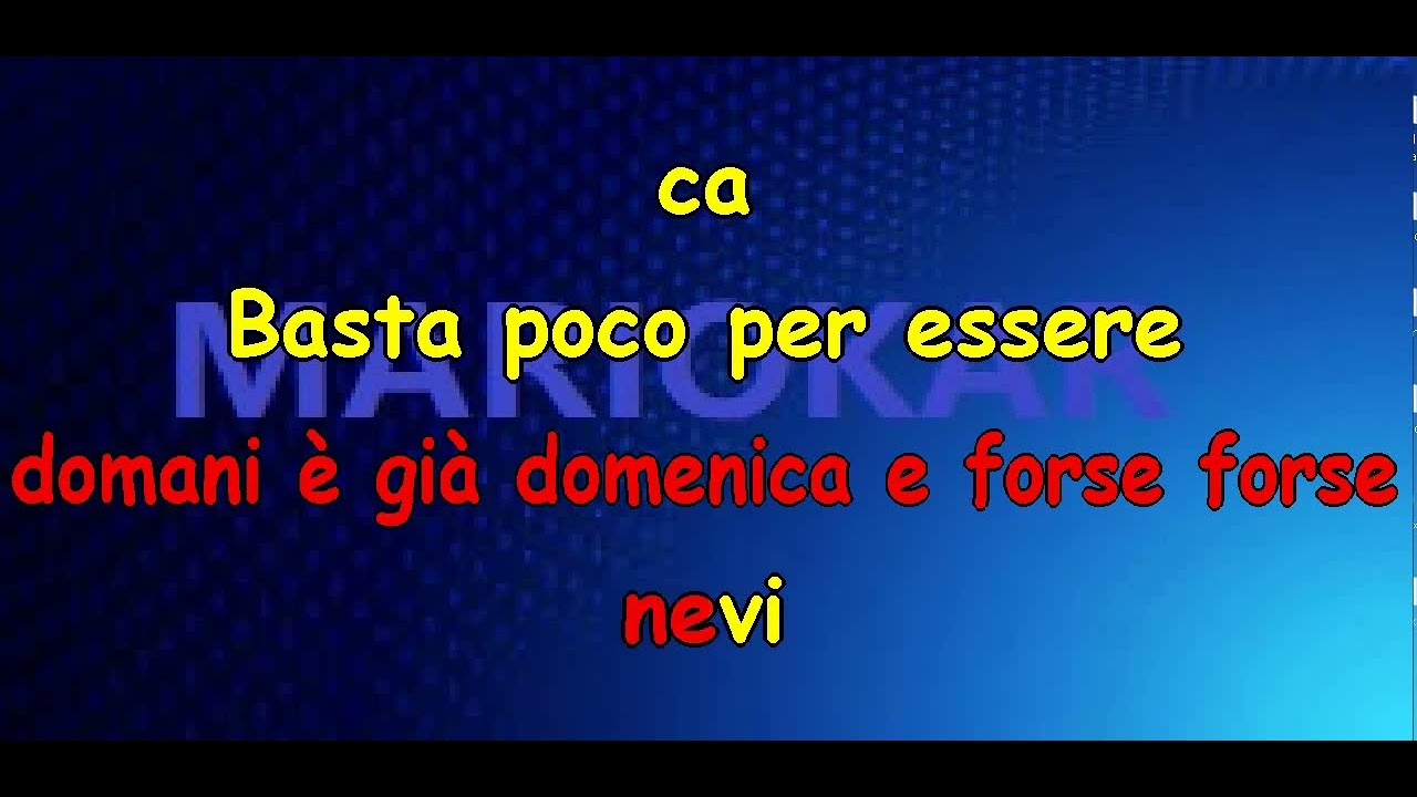 Vasco Rossi   Basta Poco  karaoke