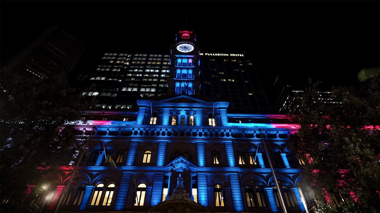 Sydney GPO in Full Color | One Martin Place Illuminated with Lumascape RGBA Fa&ccedil;ade Lighting