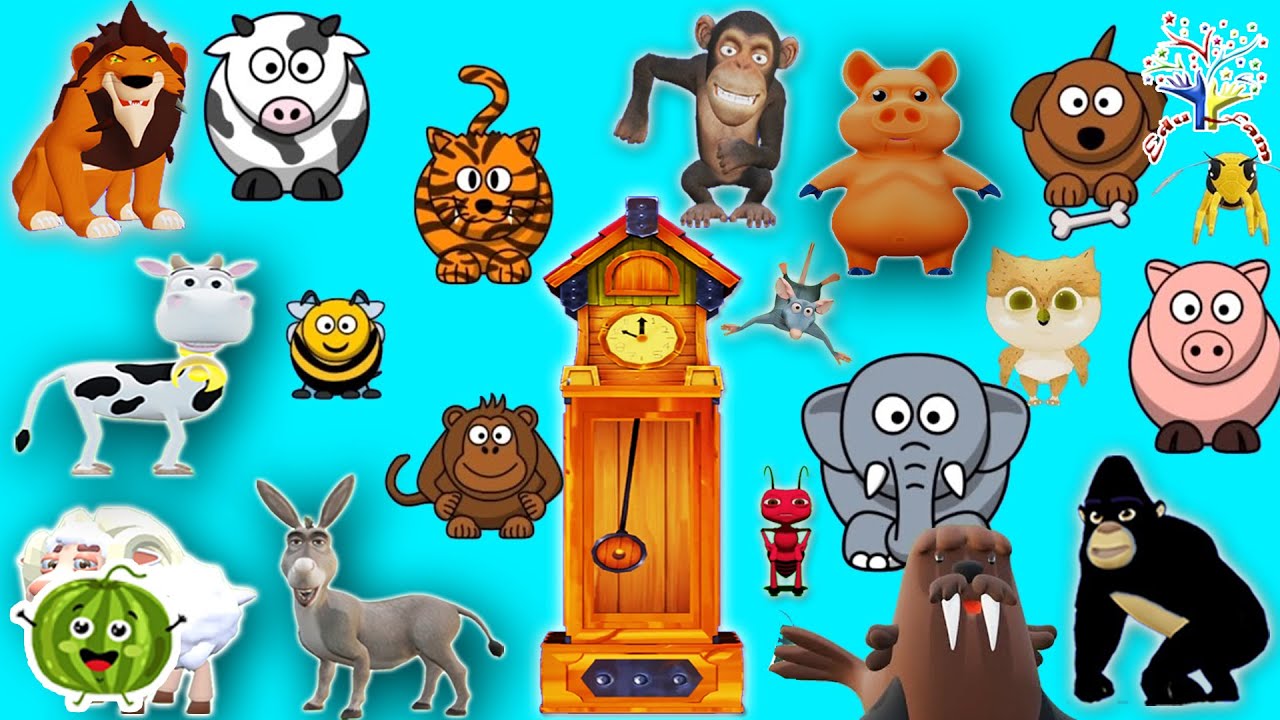 🦁🐘 Animal Sounds Song! | Learn Animal Names and Noises! 🎶✨| Live 1 Hour | EduFam