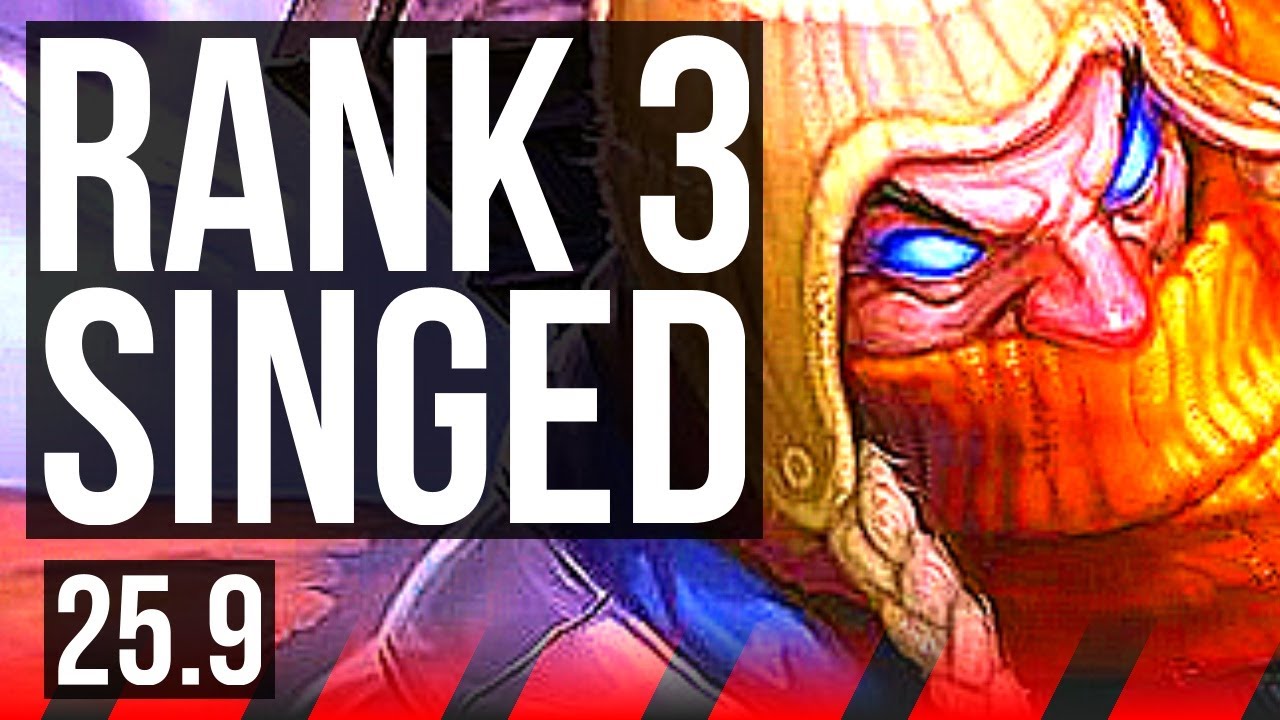 SINGED vs FIORA (TOP) | Rank 3 Singed, 4/1/14, 500+ games | KR Grandmaster | 25.9