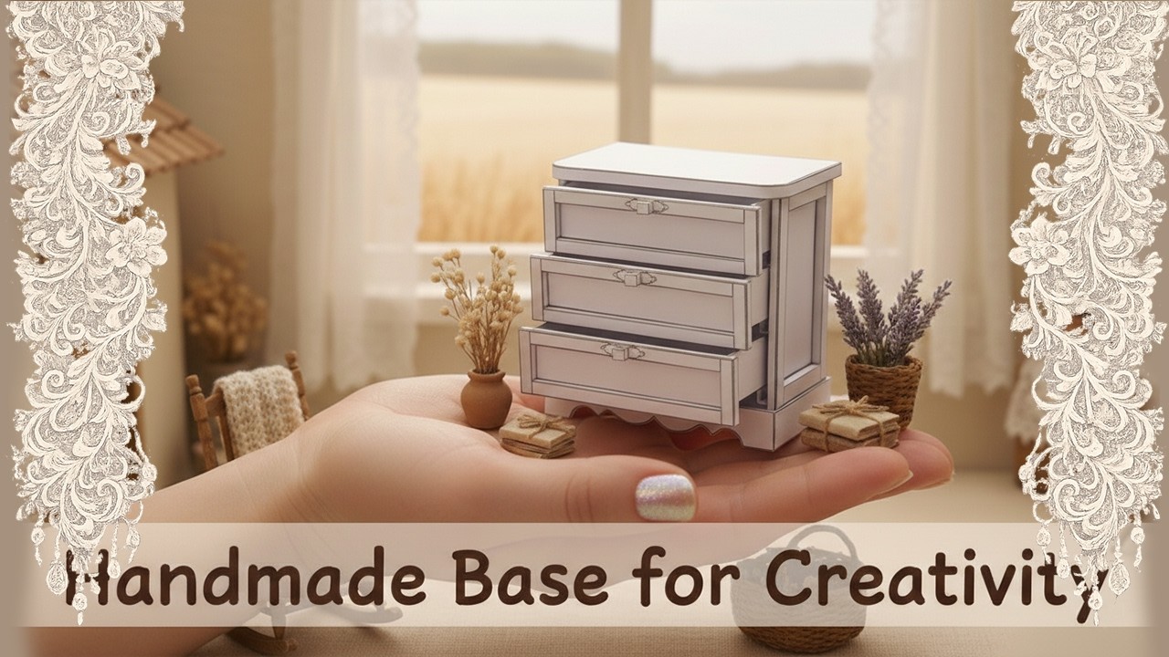Making a Mini Paper Dresser from Scratch | Cozy DIY Dollhouse Furniture