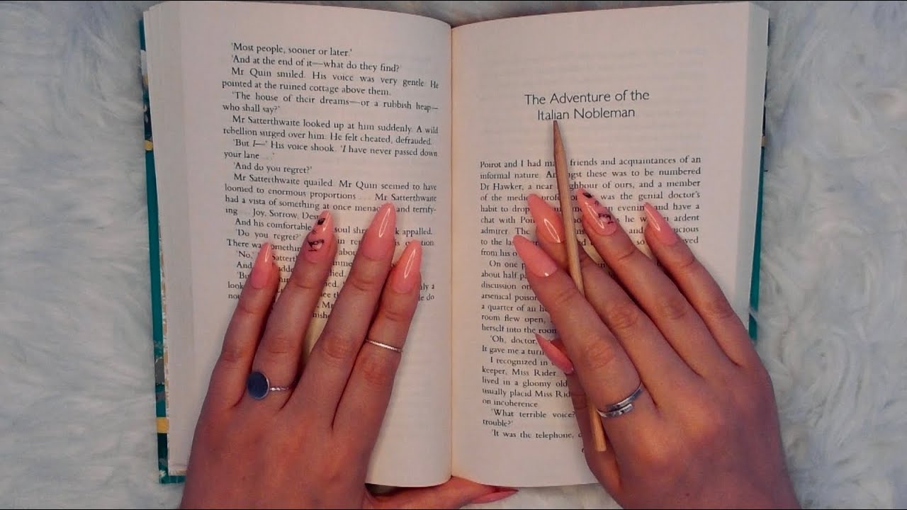 Inaudible Reading ASMR | clicky whispers + tingly mouth sounds